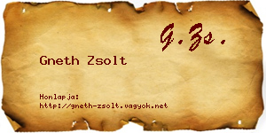 Gneth Zsolt névjegykártya